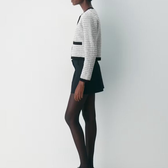 NWT Aritzia APPROACH Long Sleeve Tweed Cardigan XS - Picture 3 of 7